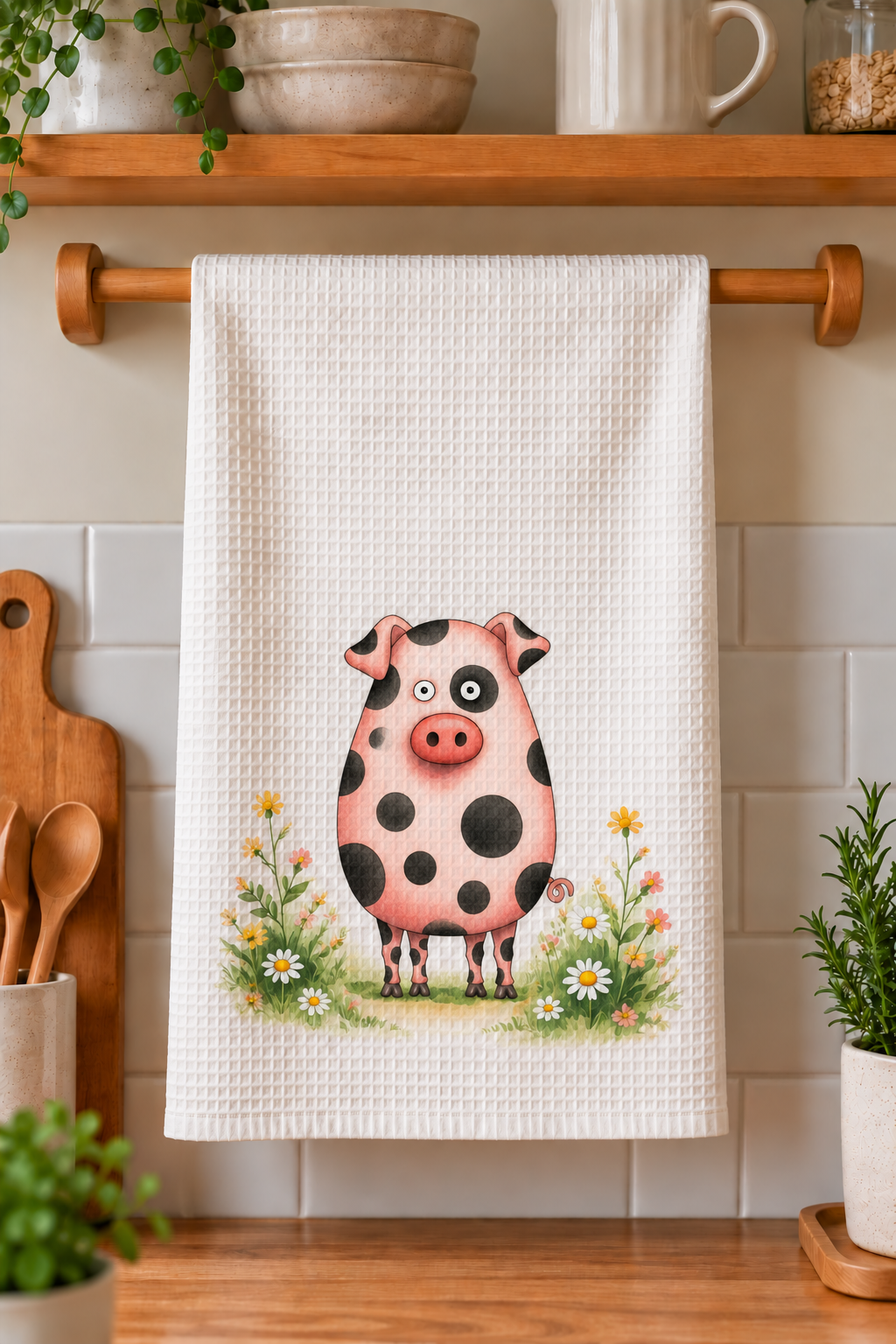 Spotted Pig Tea Towel