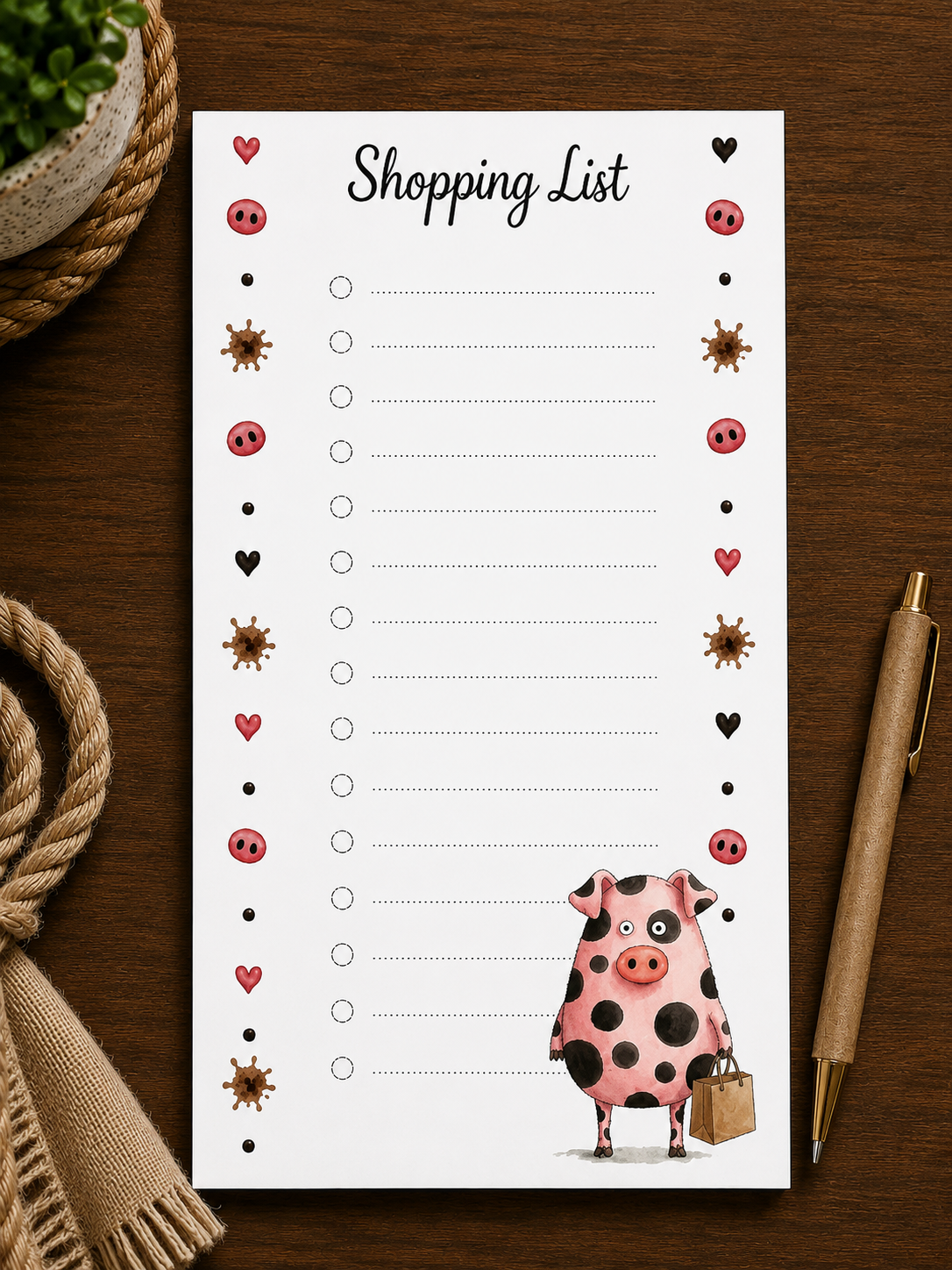 Piggy Shopping List