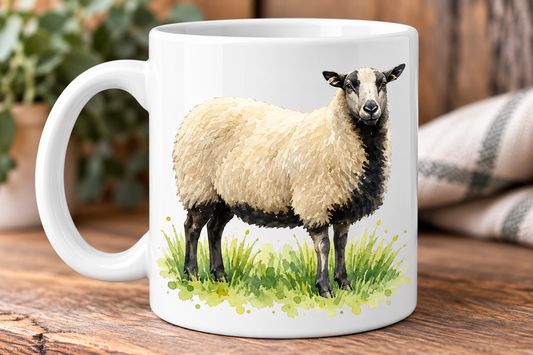 Badger face Sheep Mug