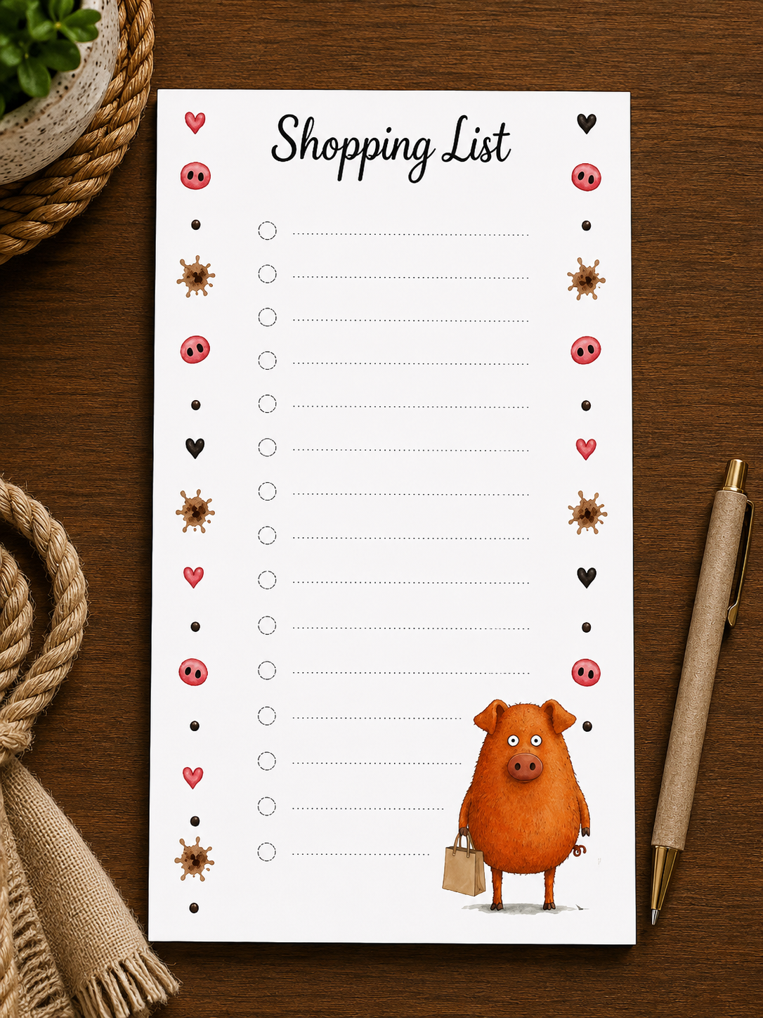 Piggy Shopping List