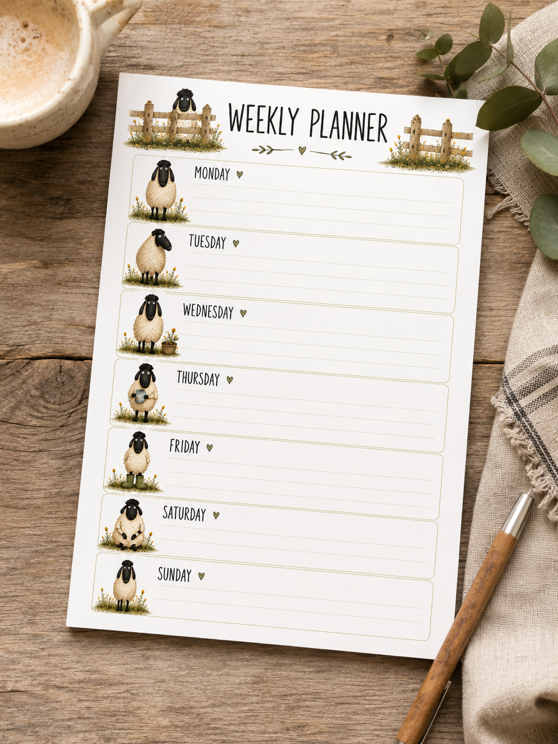 Sheepy Weekly Planner